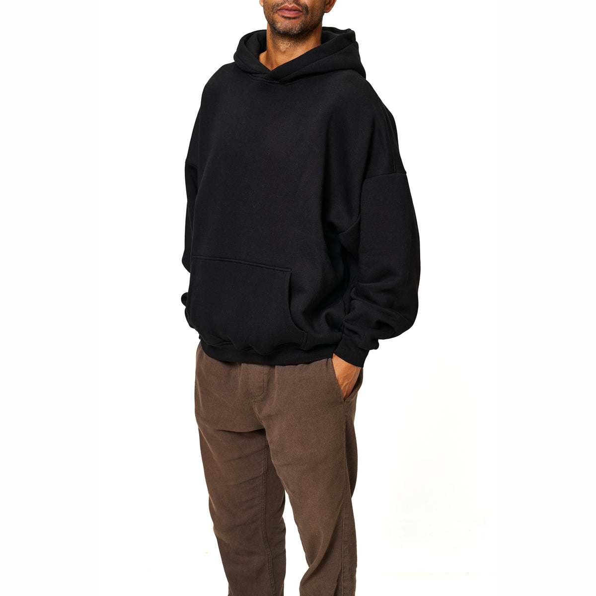 Hoodie schwarz – 100 % Baumwolle
