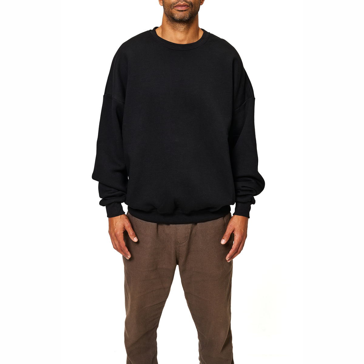 Sweater schwarz – 100 % Baumwolle