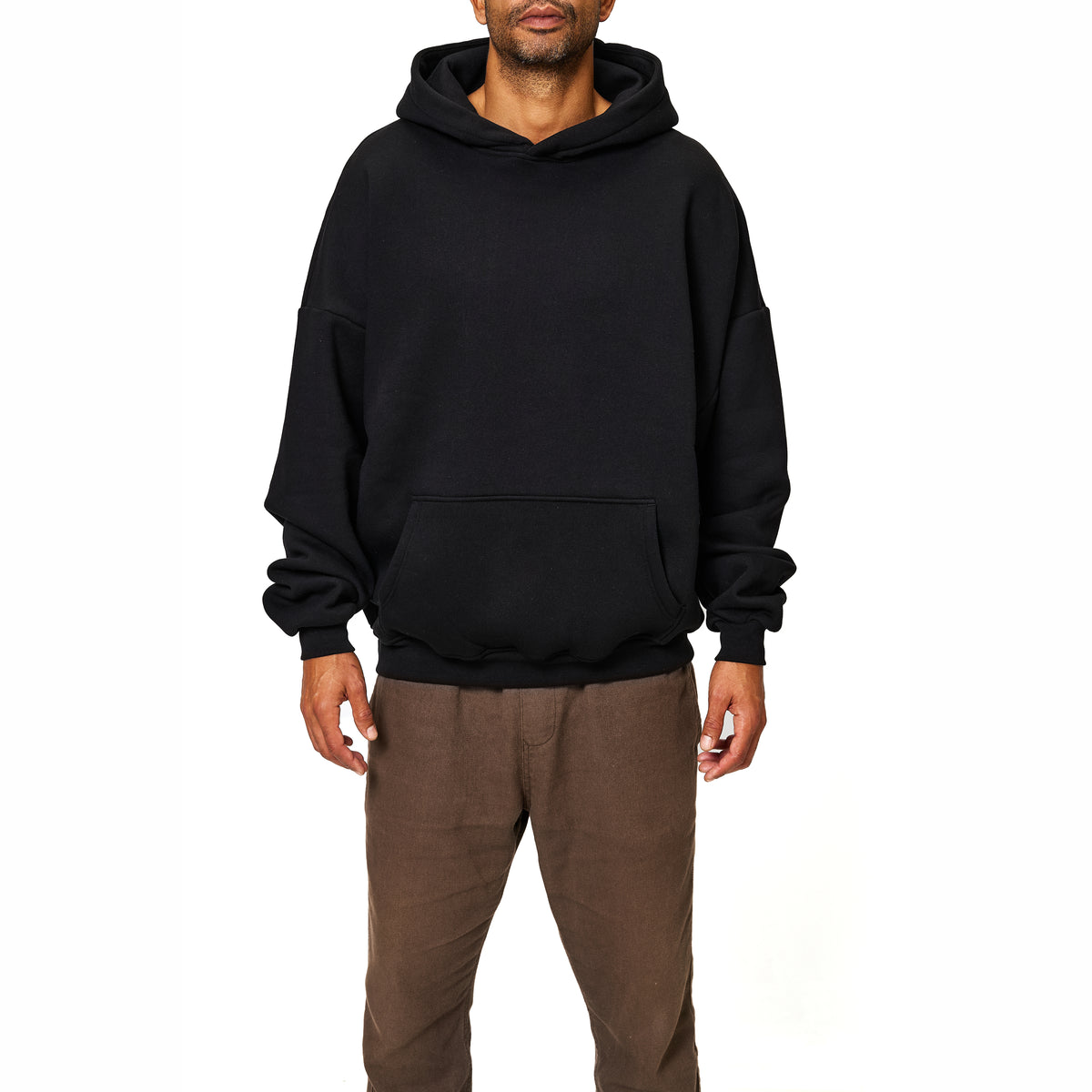 Hoodie schwarz – 100 % Baumwolle