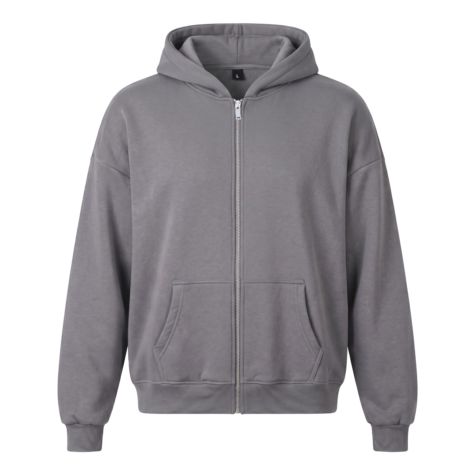 Zipper dunkel grau
